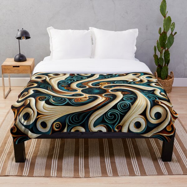 Item preview, Swirling New Mediterranean Pattern Digital Painting designed and sold by CodeAndColors.