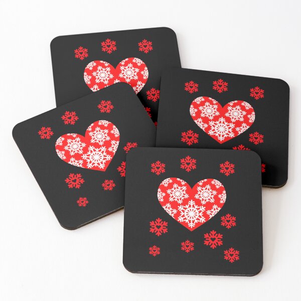 Item preview, Copos de nieve de San Valentín con corazón de copo de nieve romántico Día de San Valentín de invierno designed and sold by Artstastic.