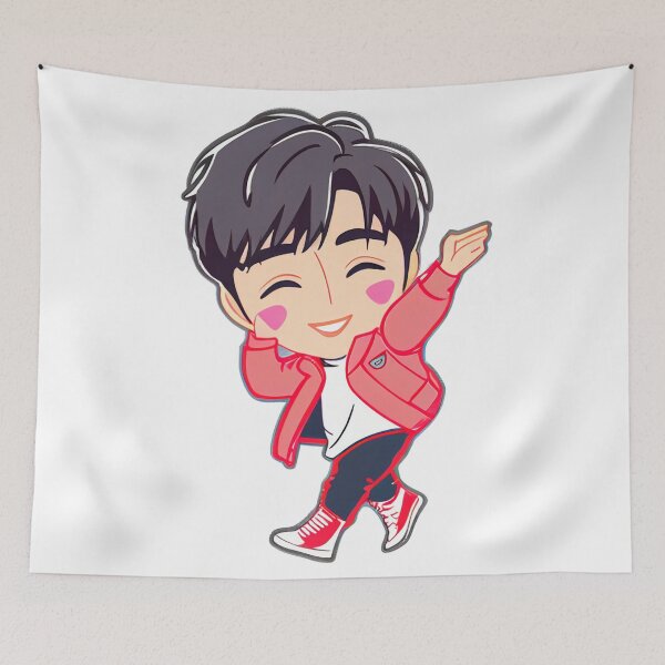 Item preview, Cute Little K-Pop Boy with Pink Heart Cheeks designed and sold by MYndFLow.