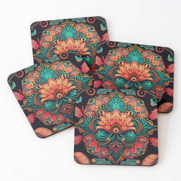 Item preview, Fine Exotic Bohemian Pattern Digital Painting designed and sold by CodeAndColors.