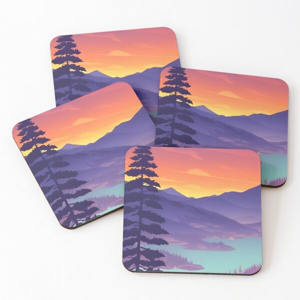 Item preview, Minimalist Matte Painting of Beautiful Mountain Landscape in the Bavarian Alps: A Stunning Addition to Your Home Decor designed and sold by supeart.