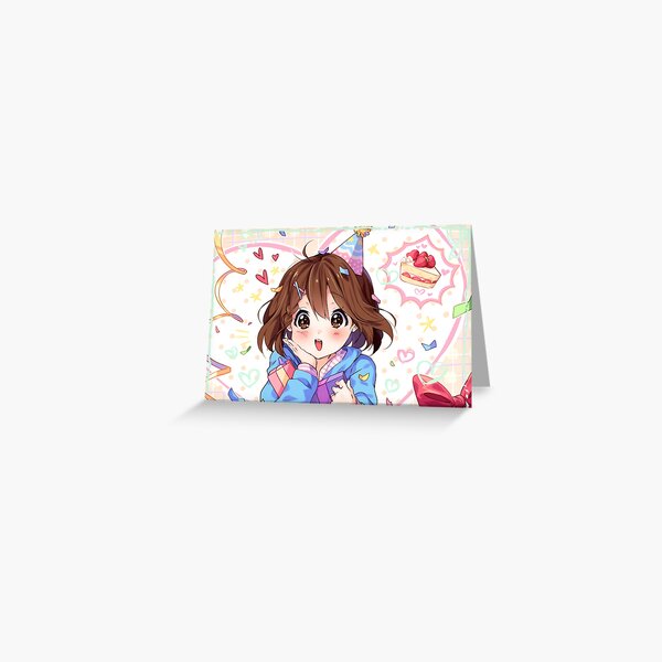 Pastel Anime Girl Greeting Cards Redbubble - hat shimmering brown hat free roblox hair