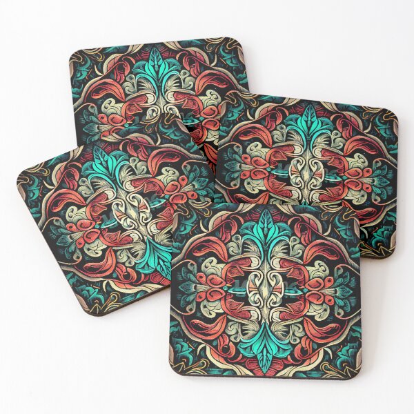 Item preview, Sketched Victorian Saturated Intense Modern Pattern Digital Painting designed and sold by CodeAndColors.