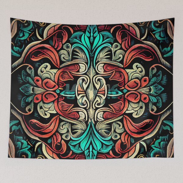 Item preview, Sketched Victorian Saturated Intense Modern Pattern Digital Painting designed and sold by CodeAndColors.