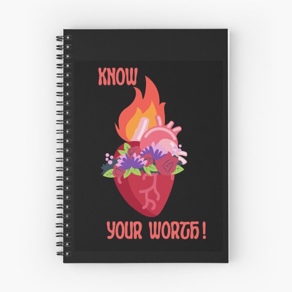 Item preview, Know your worth ! - Floral Heart - Anatomically Correct Heart - pink designed and sold by ChanelleFyve.