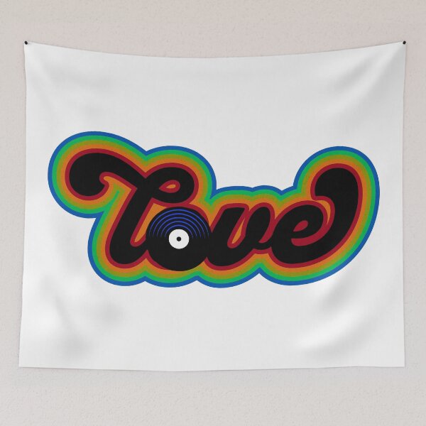 Item preview, Love Vinyl Bubble Retro Vintage Sign designed and sold by DreamSwiftly.