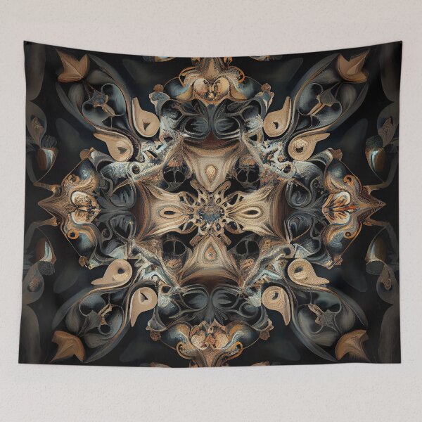 Item preview, Muted Symmetrical Semi Abstract Luxury Dark New Me Digital Painting designed and sold by CodeAndColors.