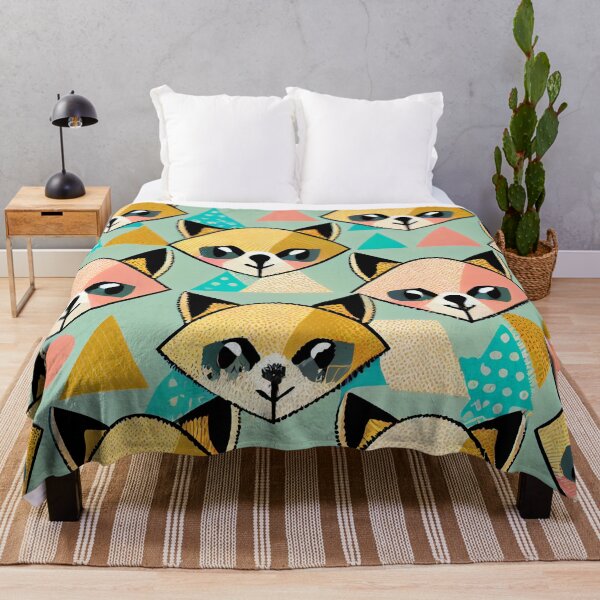Item preview, Geometric Kawaii Furry Animal Print Pattern Digital Painting designed and sold by CodeAndColors.