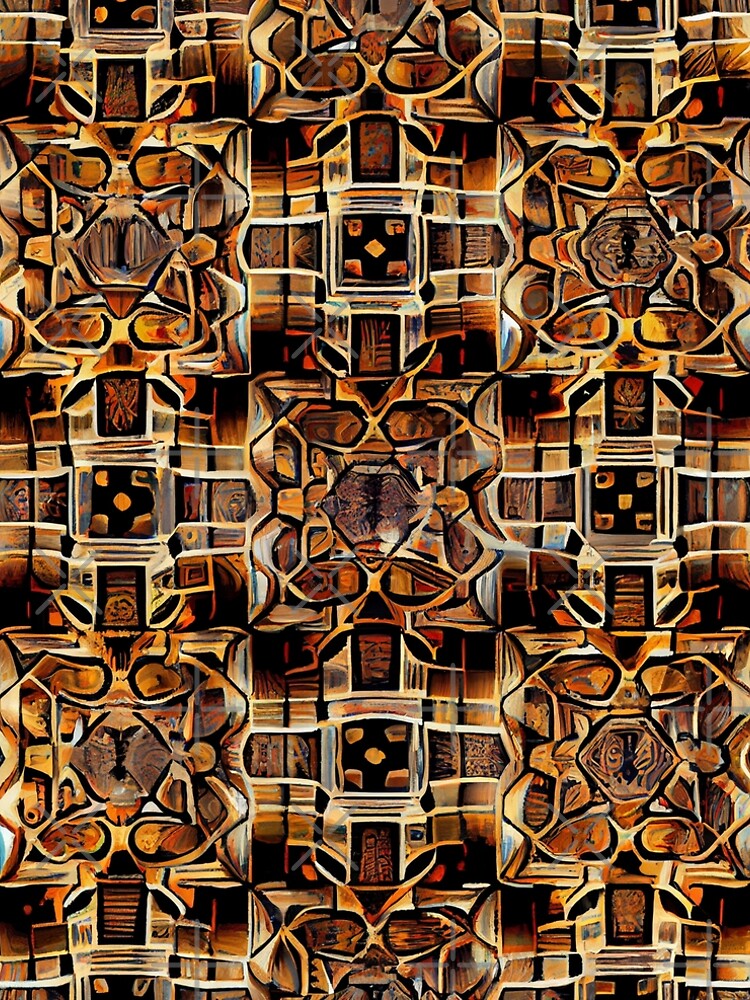 Aperçu 5 sur 5. Robe trapèze avec l'œuvre Dense Square Artistic Transitional Pattern Digital Painting créée et vendue par CodeAndColors.