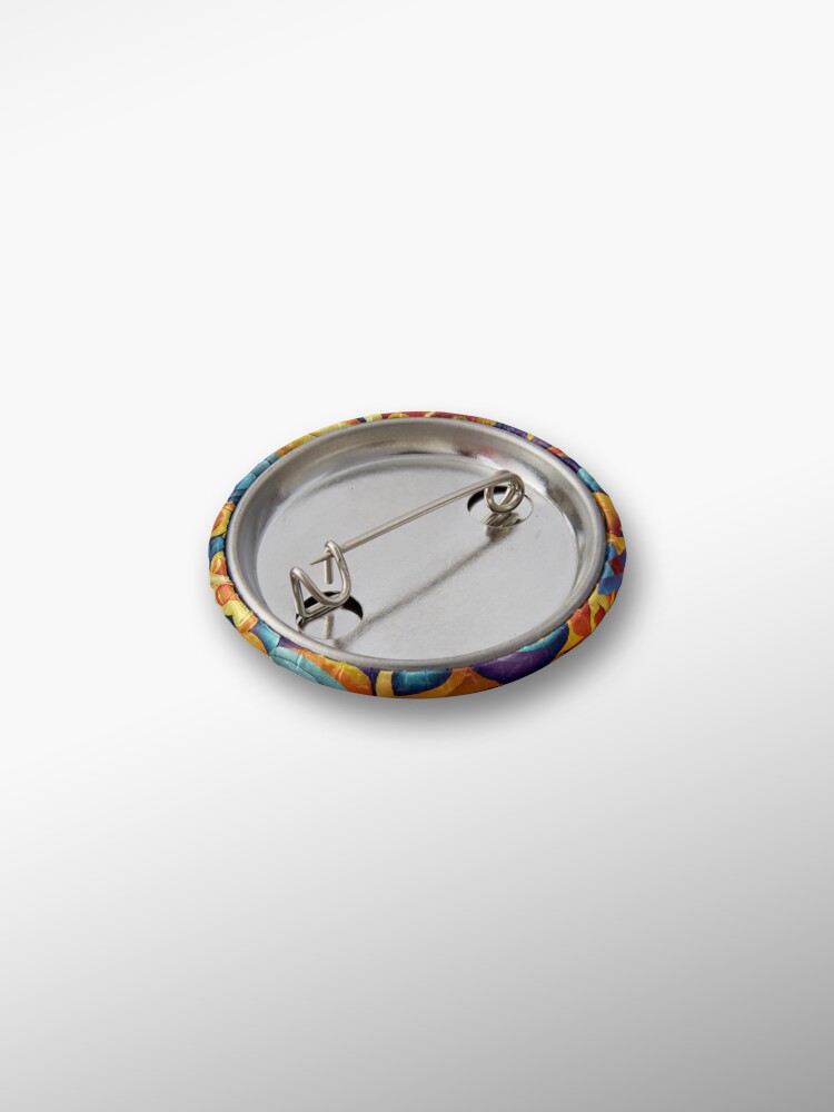 Thumbnail 2 von 3, Button, Dynamic Colorful New Mediterranean Pattern Digital Painting designt und verkauft von CodeAndColors.