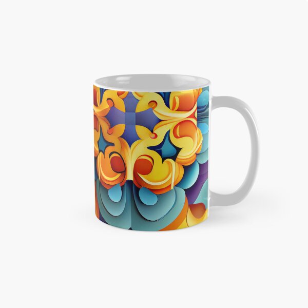 Aperçu de l'œuvre Dynamic Colorful New Mediterranean Pattern Digital Painting créée et vendue par CodeAndColors.