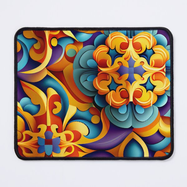 Item preview, Dynamic Colorful New Mediterranean Pattern Digital Painting designed and sold by CodeAndColors.
