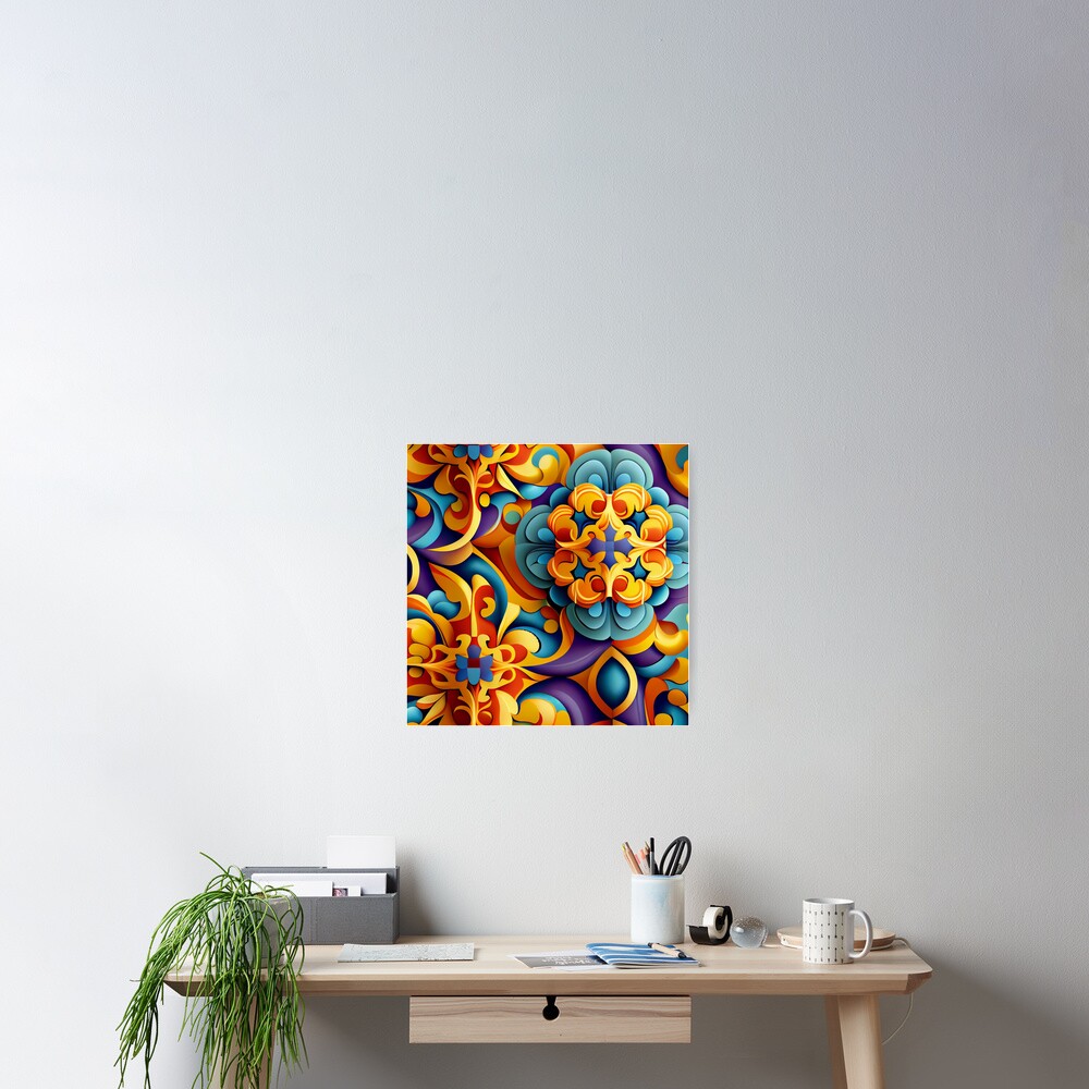 Vista previa del artículo con la obra «Póster», diseñado y vendido por CodeAndColors.