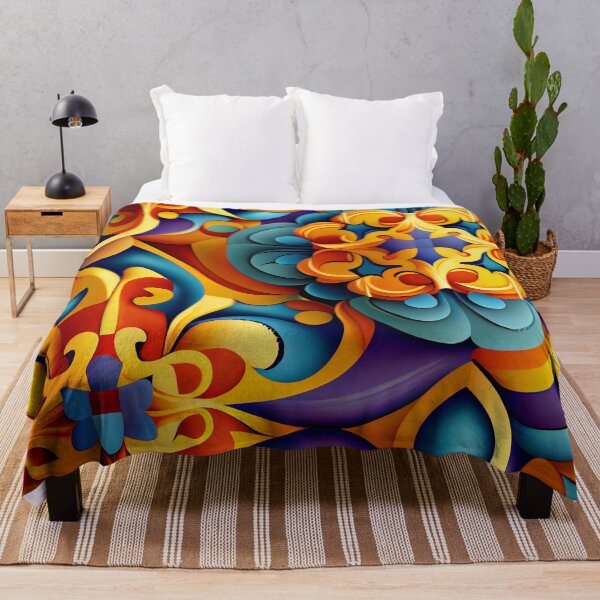 Item preview, Dynamic Colorful New Mediterranean Pattern Digital Painting designed and sold by CodeAndColors.