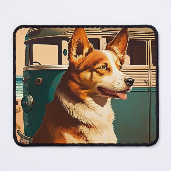 Item preview, Byron Bay Dog Vintage Travel Art Poster designed and sold by OldTravelArt.