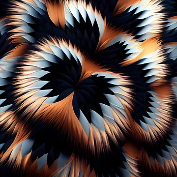 Aperçu de l'œuvre Furry Modern Pattern Digital Painting de CodeAndColors