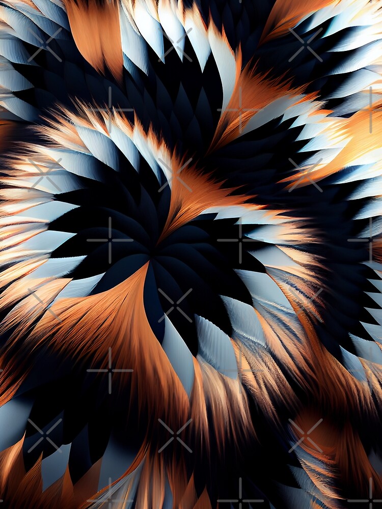 Thumbnail 3 von 3, Tuch, Furry Modern Pattern Digital Painting designt und verkauft von CodeAndColors.
