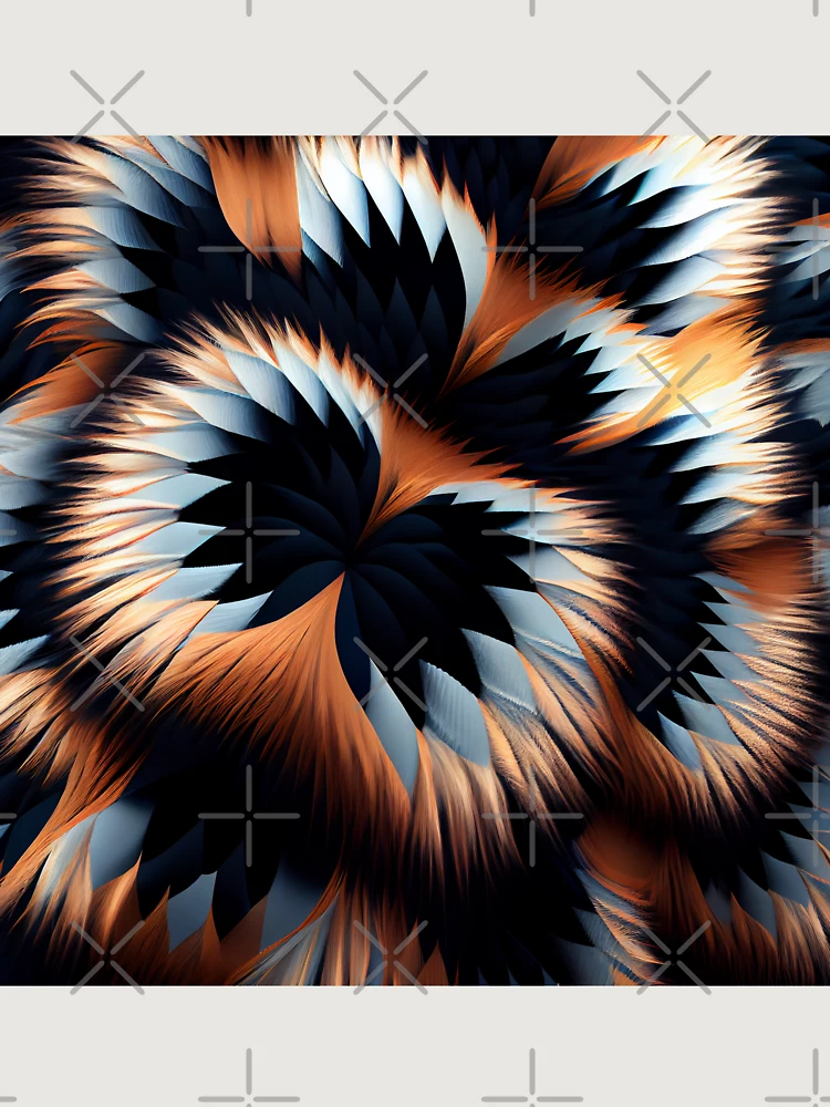 Imagen 6 de 6, Sudadera con capucha oversize prémium con la obra Furry Modern Pattern Digital Painting, diseñada y vendida por CodeAndColors.