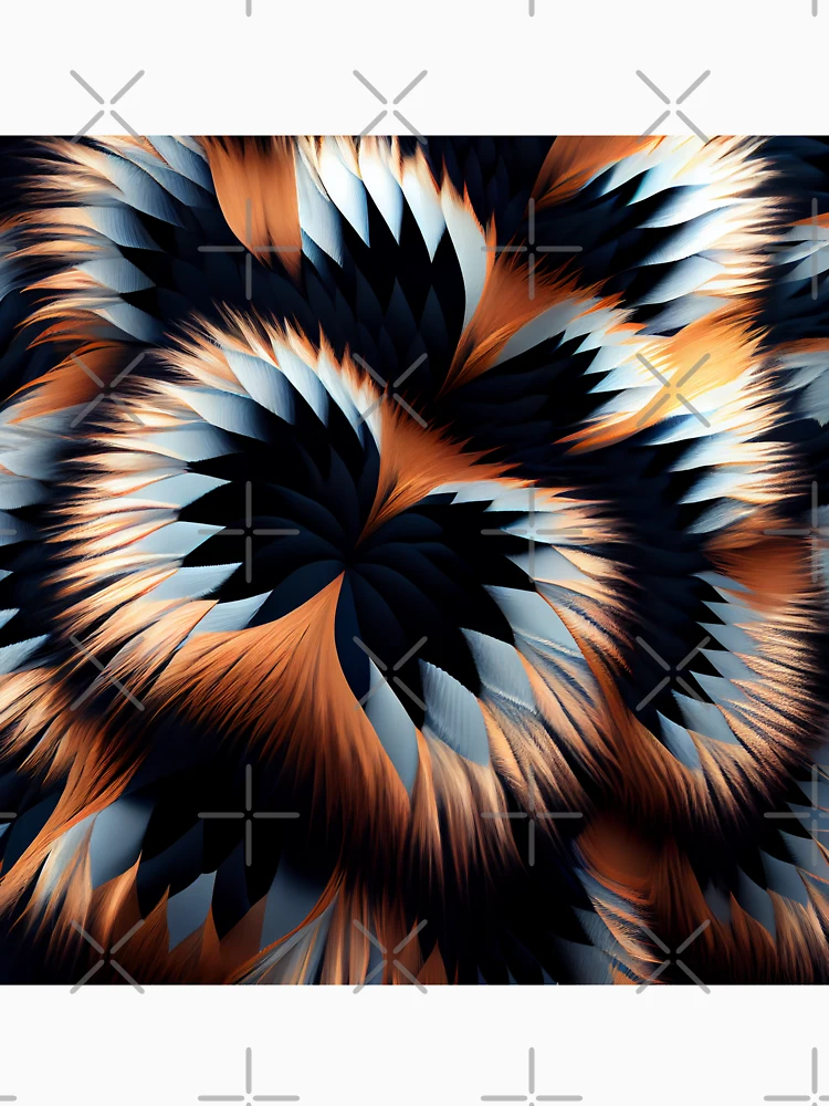 Imagen 6 de 6, Sudadera con capucha con la obra Furry Modern Pattern Digital Painting, diseñada y vendida por CodeAndColors.