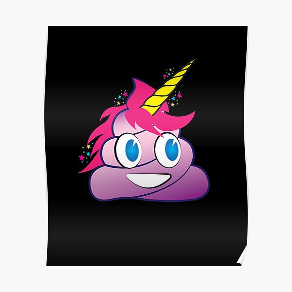 Sparkles the Unicorn Poop Emoji Poster