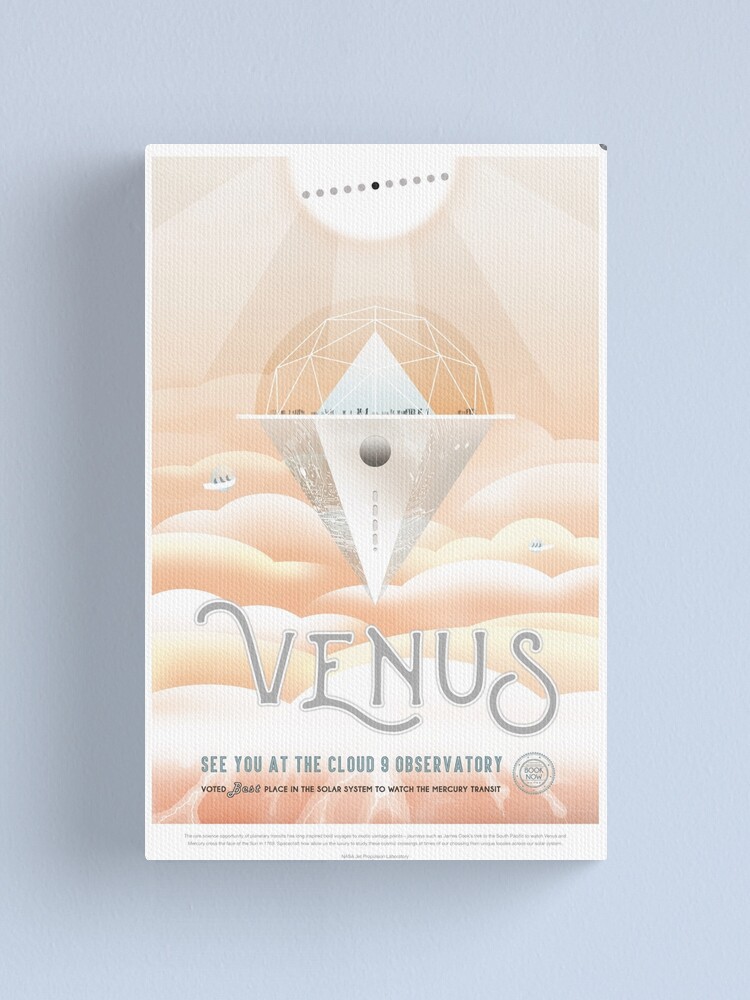 Alternate view of Venus Observatory (NASA/JPL) Fantasy Outer Space Travel Poster Canvas Print