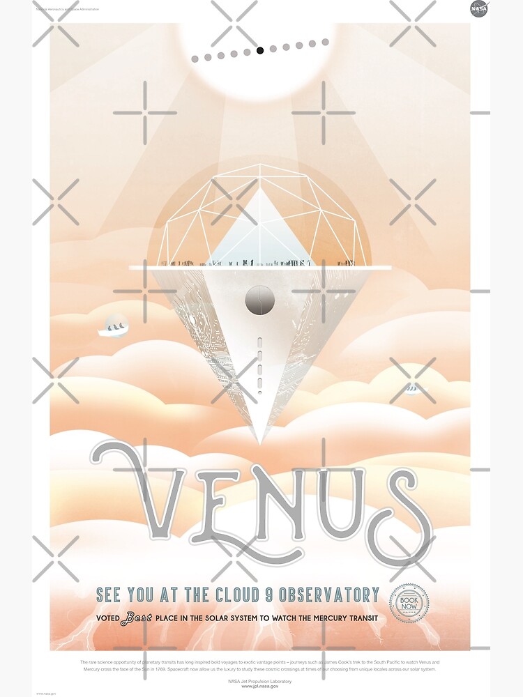 Venus Observatory (NASA/JPL) Fantasy Outer Space Travel Poster by boypilot