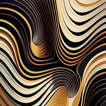 Artwork thumbnail, Flowing Line Pattern Digital Painting by CodeAndColors