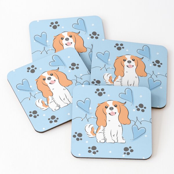 Item preview, Kawaii Blenheim Cavalier King Charles Spaniel - Blue designed and sold by Lulupainting.