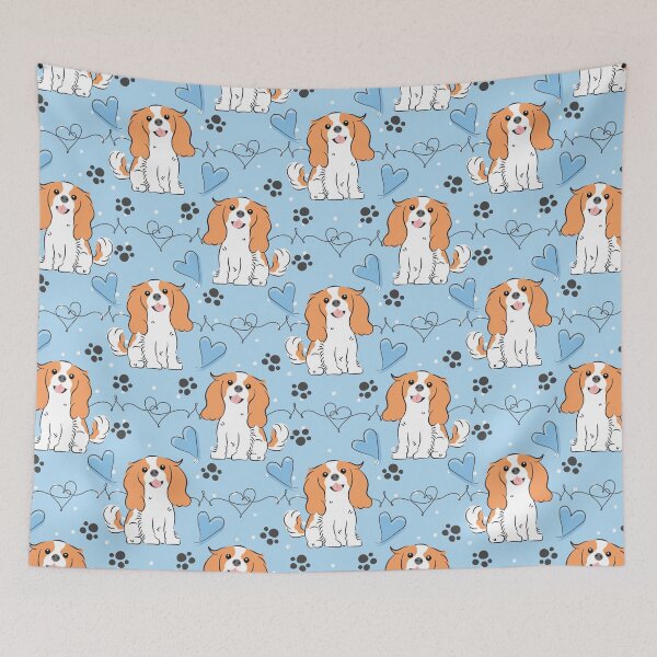 Item preview, Kawaii Blenheim Cavalier King Charles Spaniel - Blue designed and sold by Lulupainting.