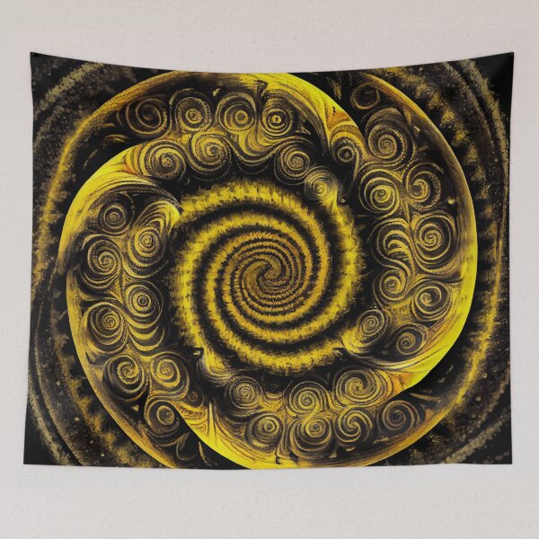Aperçu de l'œuvre Swirling Circular Rough Crafty Transitional Pattern Digital Painting créée et vendue par CodeAndColors.