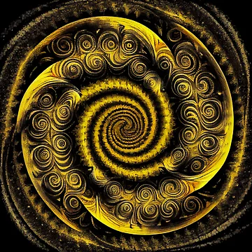 Vorschaubild zum Design Swirling Circular Rough Crafty Transitional Pattern Digital Painting von CodeAndColors