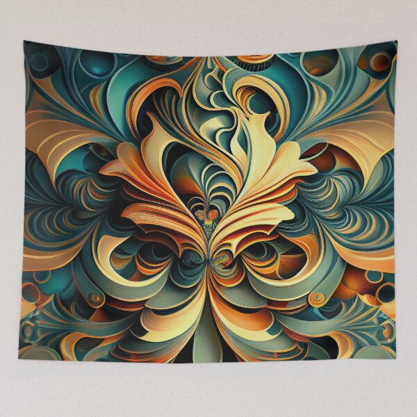 Item preview, Detailed Semi Abstract Brilliant Abstract Divine M Digital Painting designed and sold by CodeAndColors.