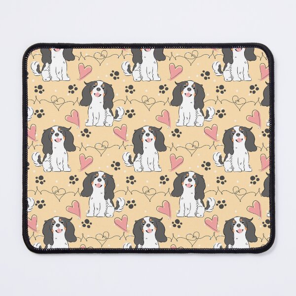 Item preview, Kawaii Tricolor Cavalier King Charles Spaniel - yellow designed and sold by Lulupainting.