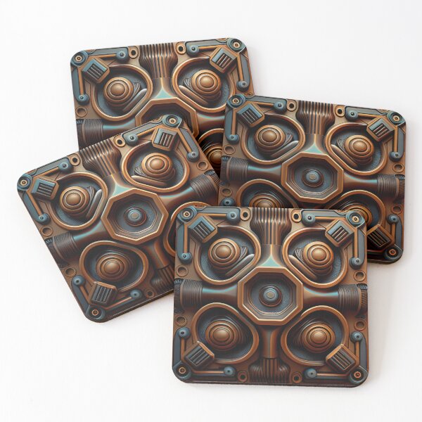 Item preview, Three Dimensional Artistic Industrial Pattern Digital Painting designed and sold by CodeAndColors.