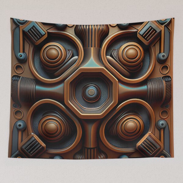 Item preview, Three Dimensional Artistic Industrial Pattern Digital Painting designed and sold by CodeAndColors.