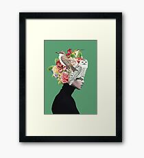 Lady with Birds(portrait) 2 Framed Print