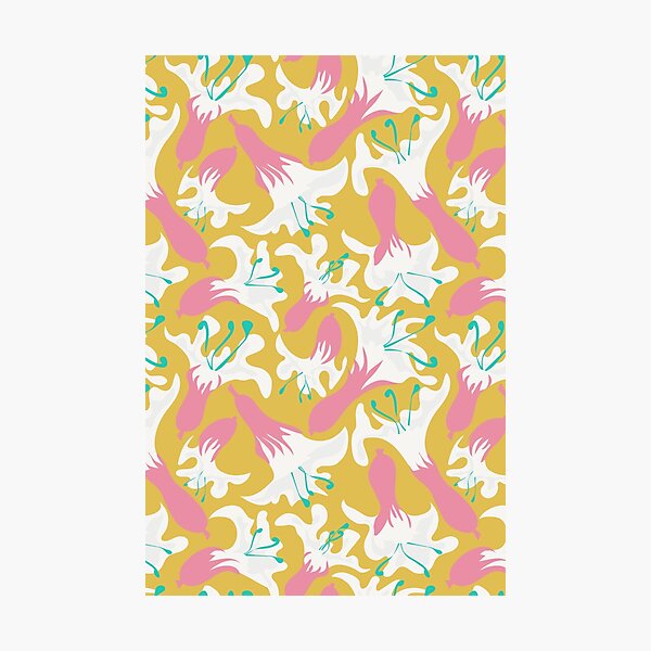 Aperçu de l'œuvre   Résumé Moonflower jaune bg créée et vendue par Claudia S. Design.
