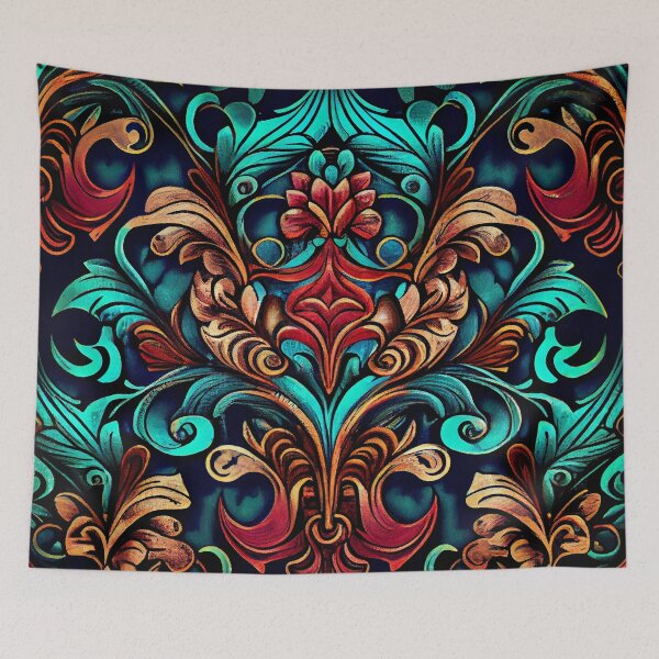 Item preview, Sketched Victorian Saturated Intense Modern Pattern Digital Painting designed and sold by CodeAndColors.