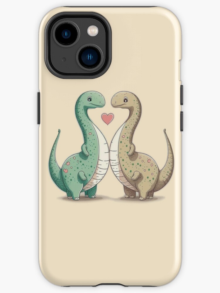 Couple Dinosaur Phone Case - Black and Pink iPhone Cases