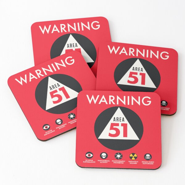 Item preview, Area 51 Warning Sign Retro - Plain Red designed and sold by VoodooCircus.