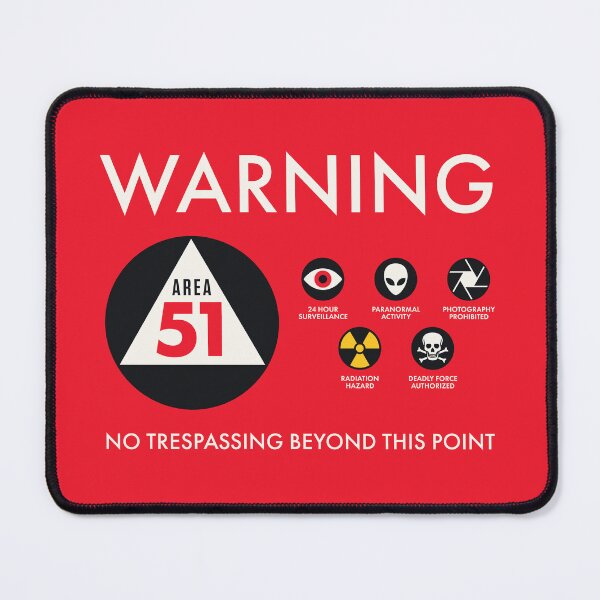 Item preview, Area 51 Warning Sign Retro - Plain Red designed and sold by VoodooCircus.
