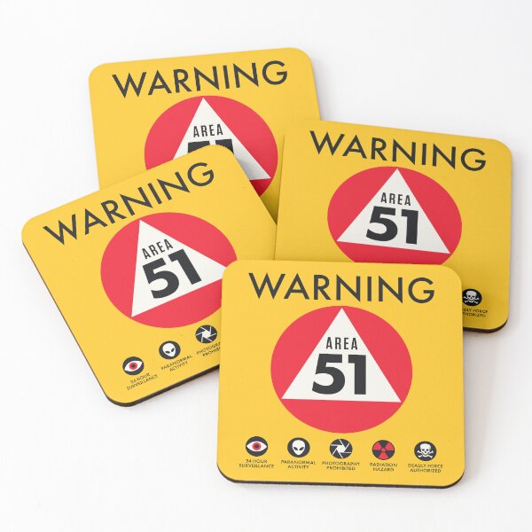 Item preview, Area 51 Warning Sign Retro - Plain Yellow designed and sold by VoodooCircus.