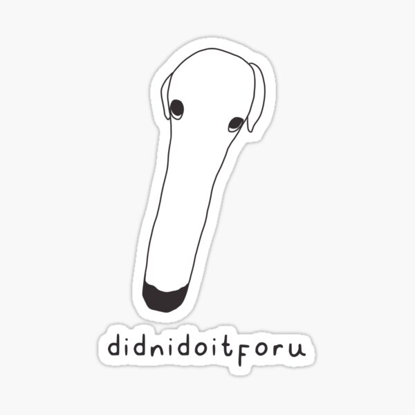 "Long nose dog meme text at the bottom borzoi" Sticker for Sale by
