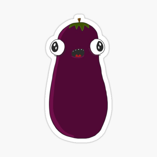 Eggplant aubergine emoji Sticker