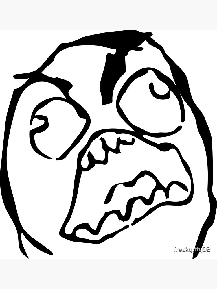 Free: Funny Face Drawing Meme - Rage Face 