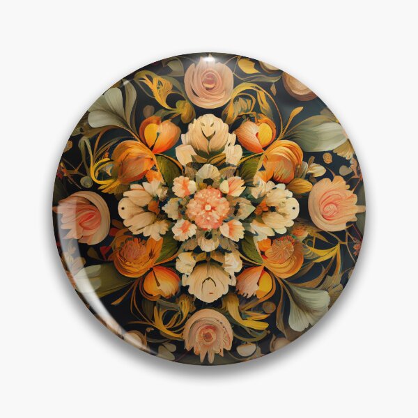 Artikelvorschau, Circular Floral Pattern Digital Painting entworfen und verkauft von CodeAndColors.