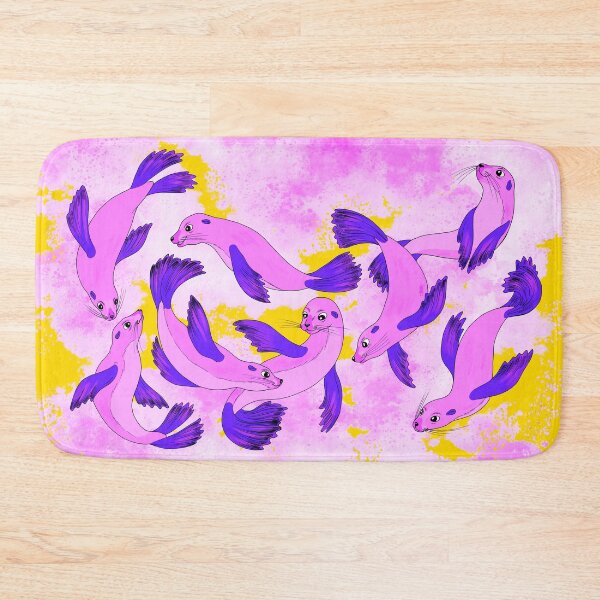 Item preview, lobos marinos rosa designed and sold by Marta Tesoro.
