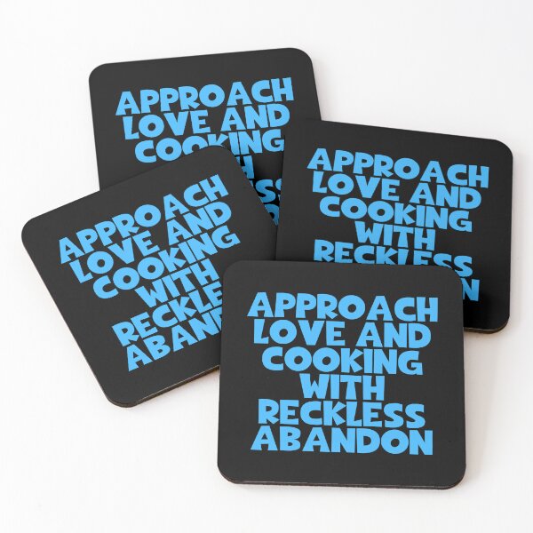 Item preview, Approach Love And Cooking With Reckless Abandon designed and sold by JourneyCreative.