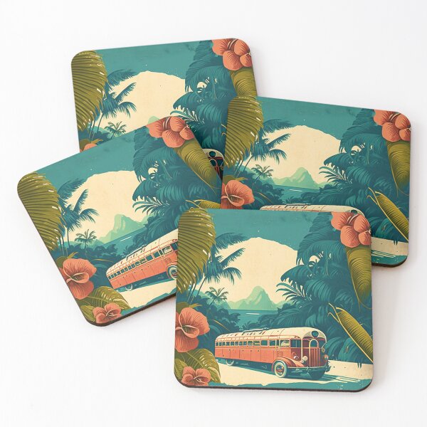 Item preview, Dominican Republic Vintage Travel Art Poster designed and sold by OldTravelArt.