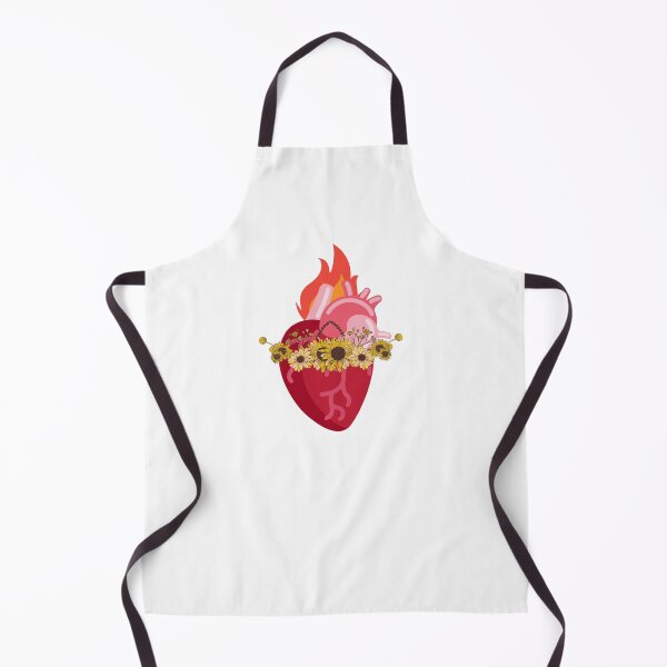 Item preview, Sunflowers & hearts - Floral Heart - Anatomically Correct Heart - pink designed and sold by ChanelleFyve.